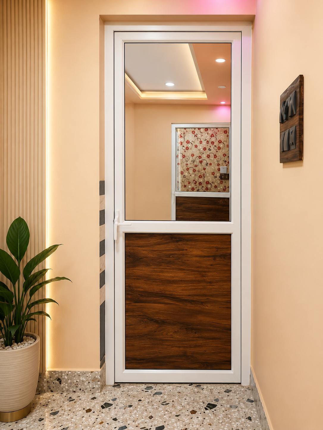 UPVC Decorative Entrance Door
